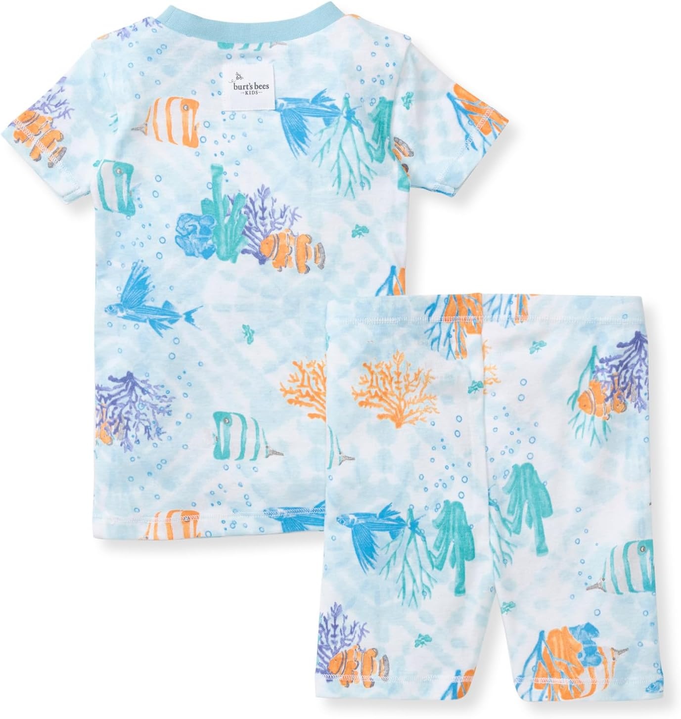 image:imageBurts Bees Baby Unisex Cotton Pajamas 2Piece Short Sleeve Tee amp ShortsUnder the Sea