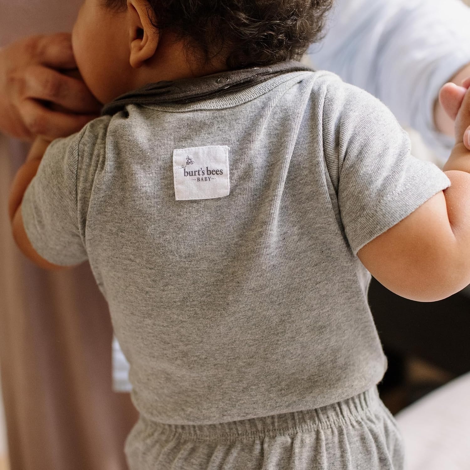 image:imageBurts Bees Baby Unisex Short Sleeve Organic Cotton Bodysuits 3PackAsh