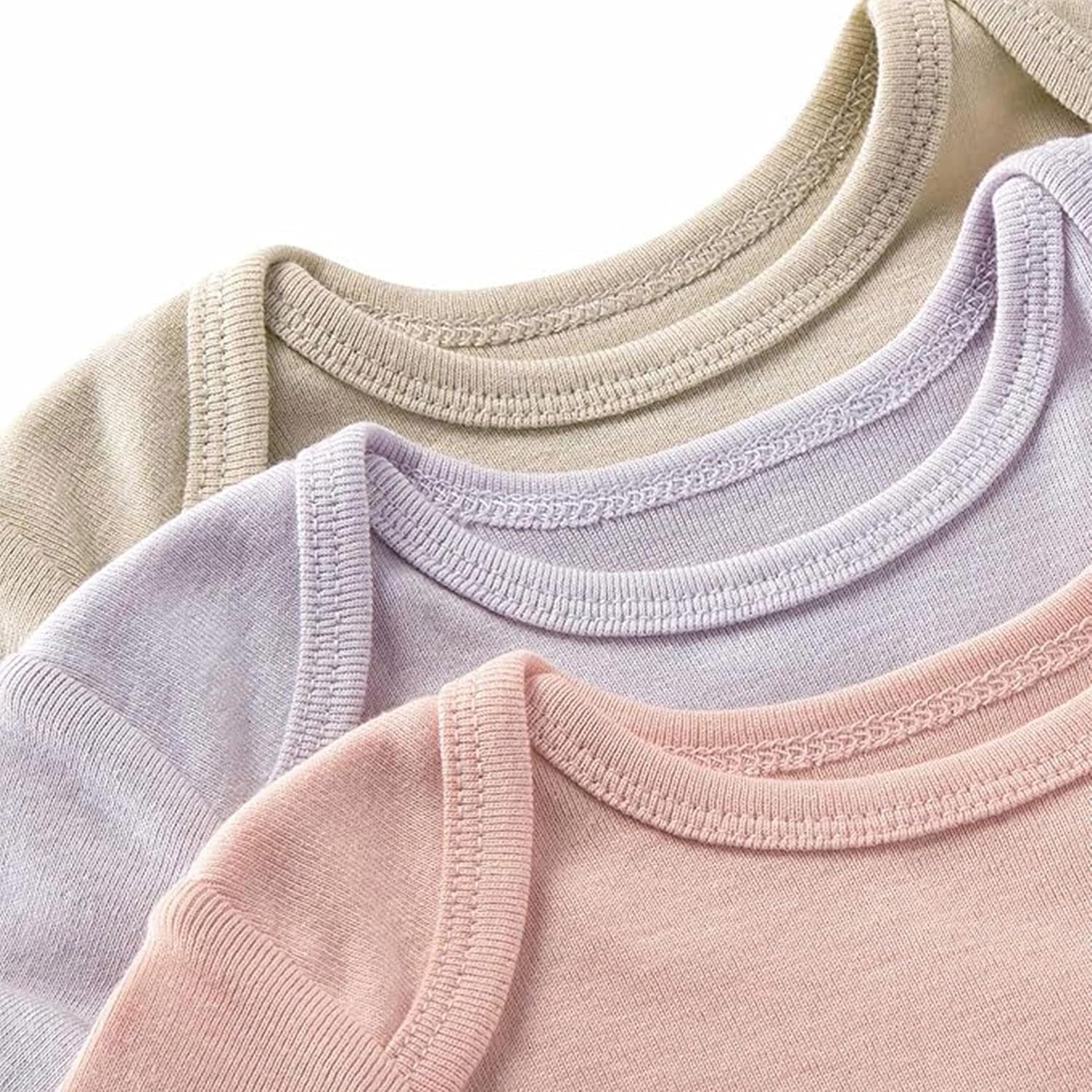 image:imageBurts Bees Baby Unisex Short Sleeve Organic Cotton Bodysuits 3PackPink Sand