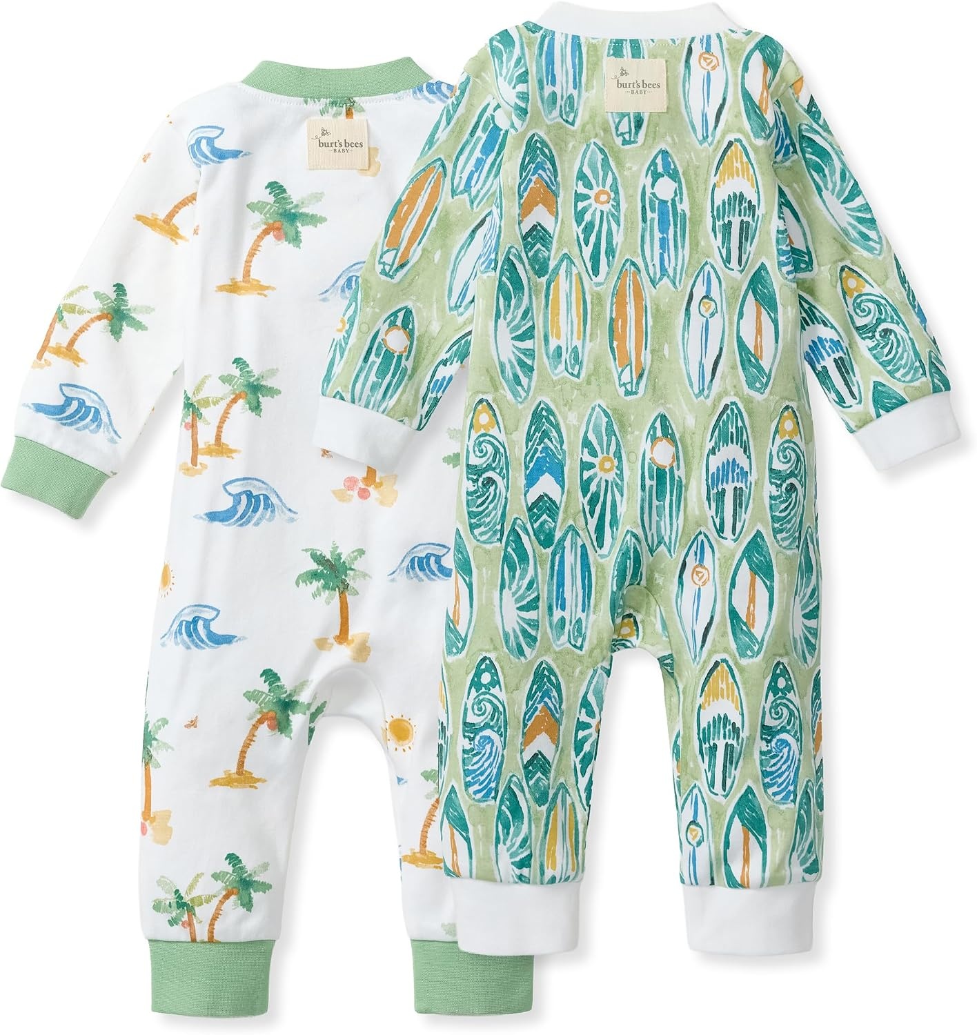 image:imageBurts Bees Baby Unisex Sleep and Play Pajama Footless OnePiece Zipper PJ 100 Organic Cotton Loose Fit Footie PajamasBeachy Palms Surf Shop