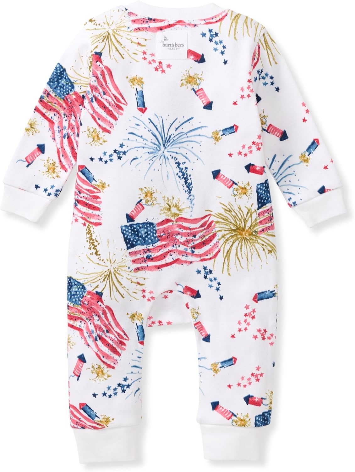 image:imageBurts Bees Baby Unisex Sleep and Play Pajama Footless OnePiece Zipper PJ 100 Organic Cotton Loose Fit Footie PajamasFirecrackers