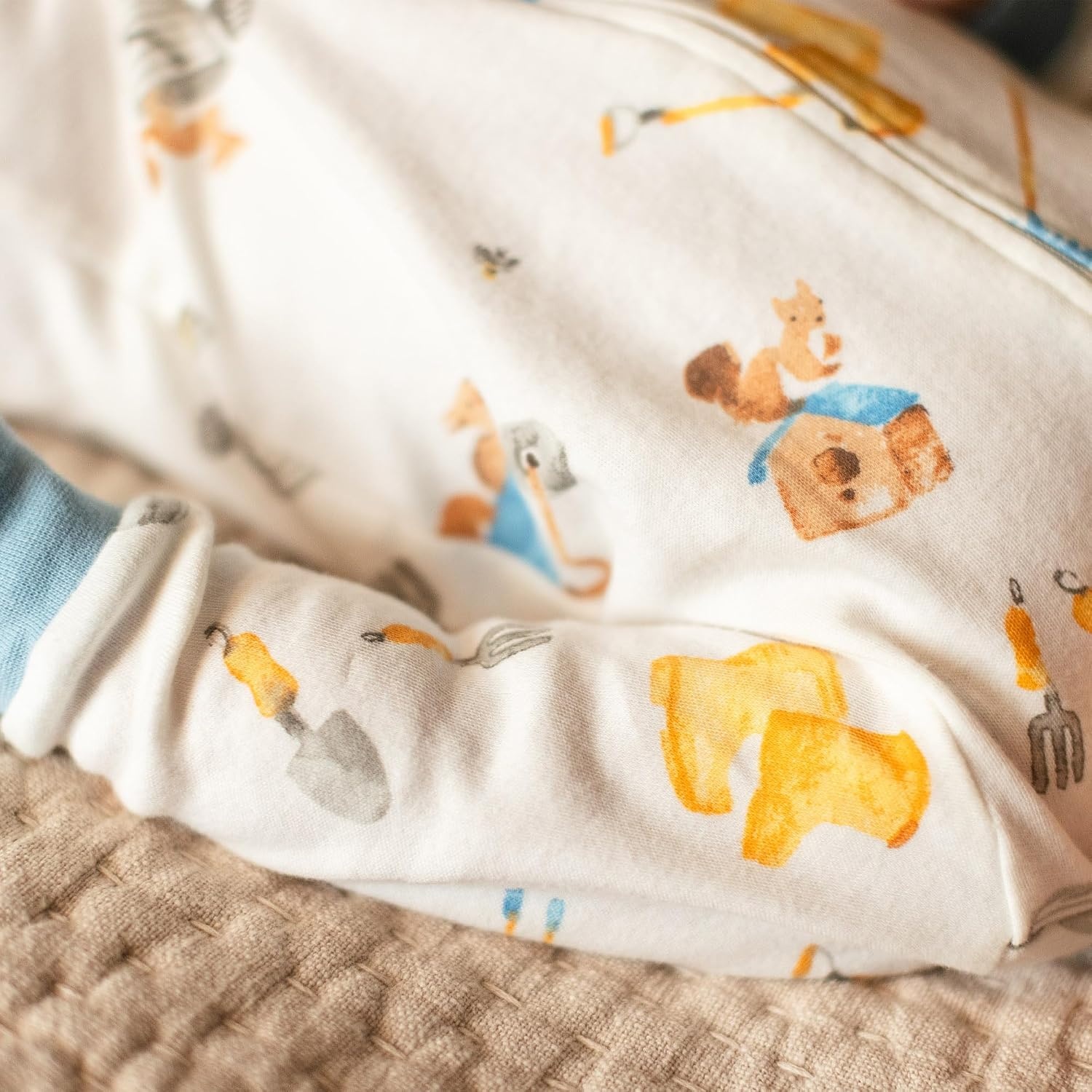 image:imageBurts Bees Baby Unisex Sleep and Play Pajama Footless OnePiece Zipper PJ 100 Organic Cotton Loose Fit Footie PajamasGarden Chores