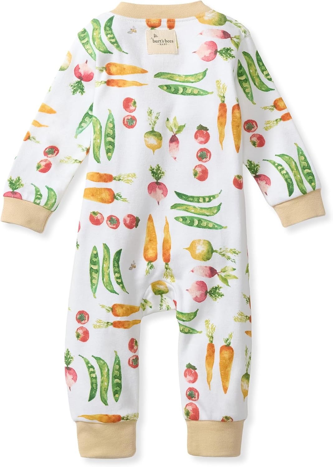 image:imageBurts Bees Baby Unisex Sleep and Play Pajama Footless OnePiece Zipper PJ 100 Organic Cotton Loose Fit Footie PajamasHarvest Veggies