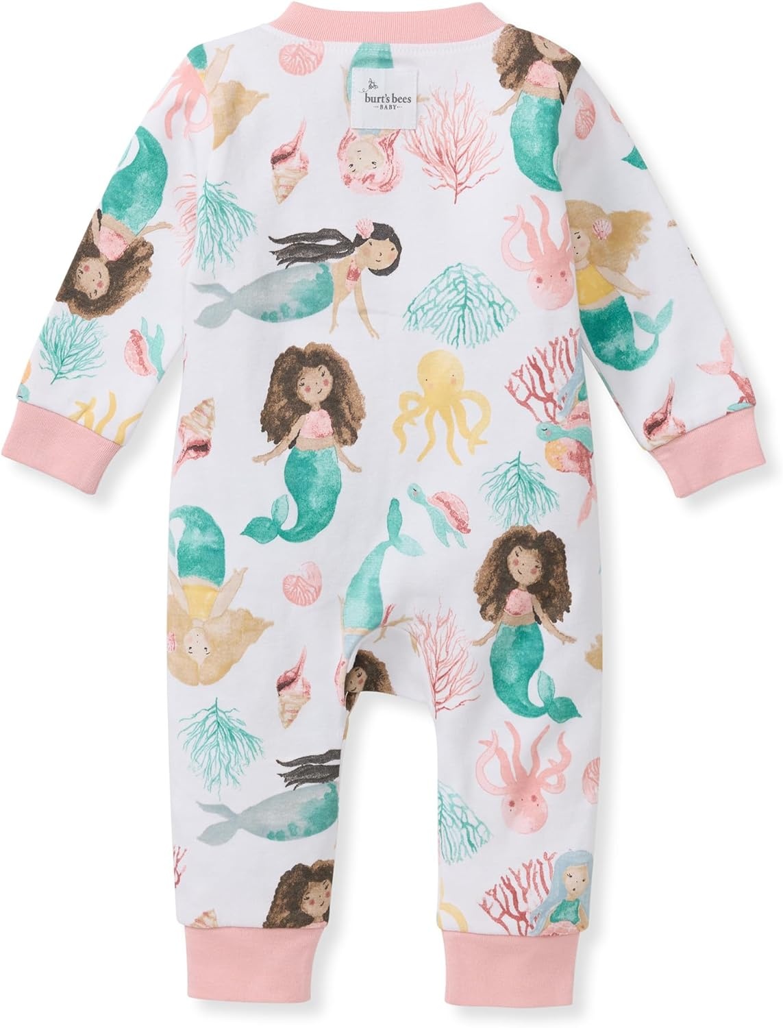 image:imageBurts Bees Baby Unisex Sleep and Play Pajama Footless OnePiece Zipper PJ 100 Organic Cotton Loose Fit Footie PajamasMagical Mermaids
