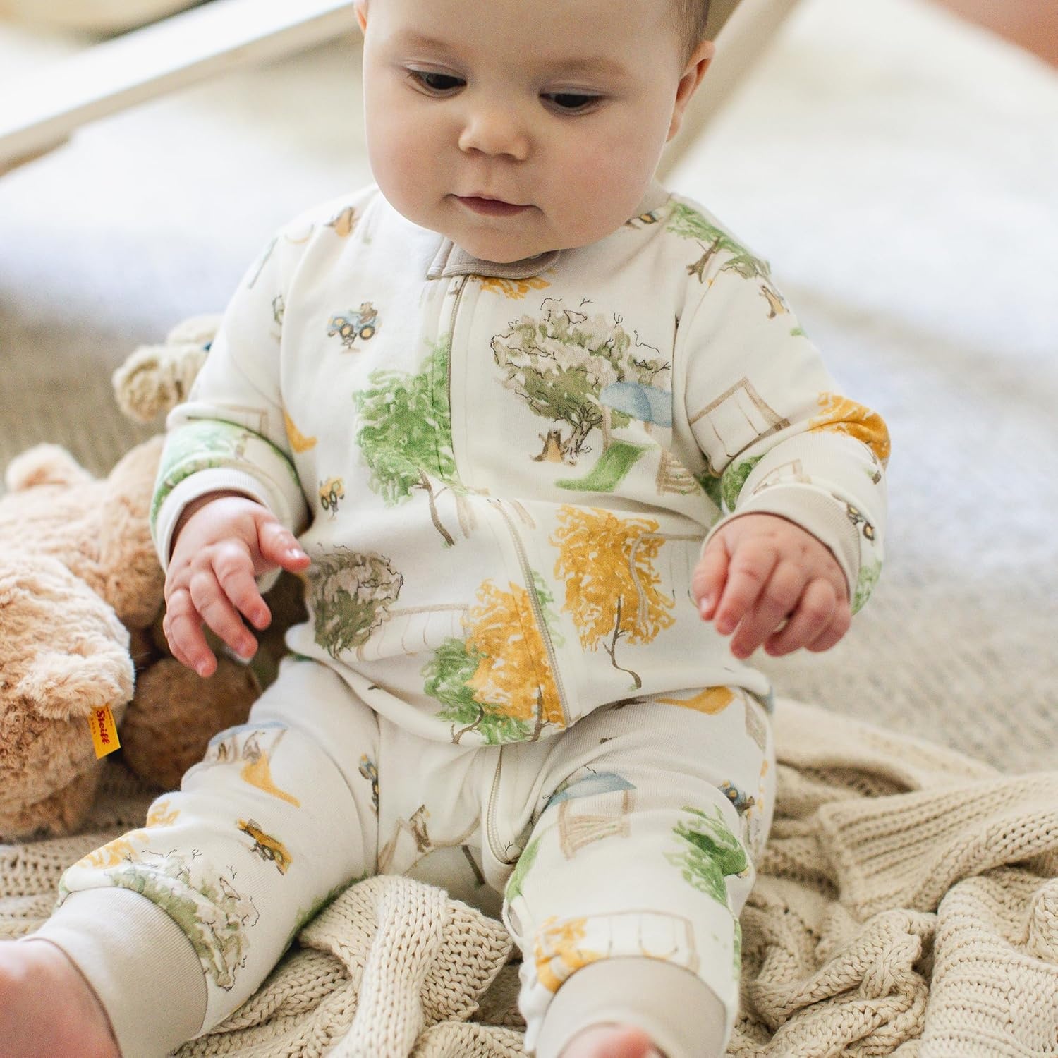 image:imageBurts Bees Baby Unisex Sleep and Play Pajama Footless OnePiece Zipper PJ 100 Organic Cotton Loose Fit Footie PajamasPlayground