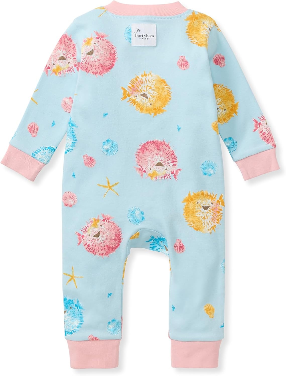 image:imageBurts Bees Baby Unisex Sleep and Play Pajama Footless OnePiece Zipper PJ 100 Organic Cotton Loose Fit Footie PajamasPuffer Fish