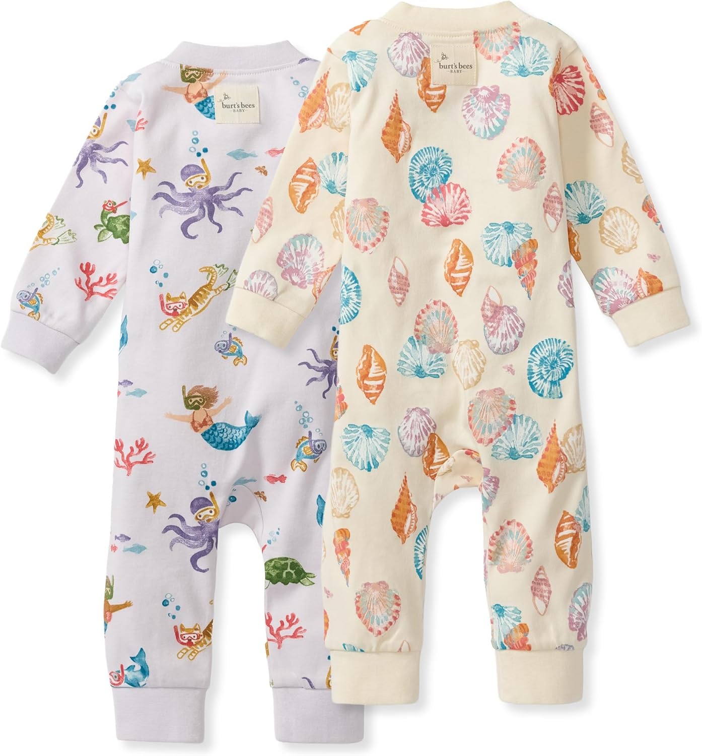 image:imageBurts Bees Baby Unisex Sleep and Play Pajama Footless OnePiece Zipper PJ 100 Organic Cotton Loose Fit Footie PajamasSnorkeling Friends Beachcomber