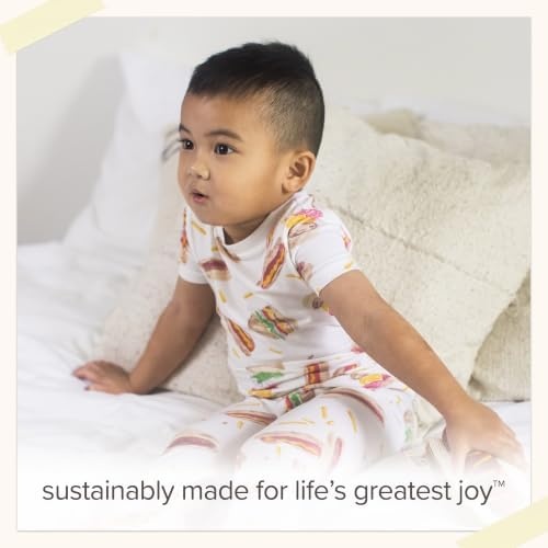 image:imageBurts Bees Baby UnisexBaby Honeysoft Lyocell Pajamas Tee and Pant 2piece PJ Set Snug Fit PJs Sizes 12M12YSea Green