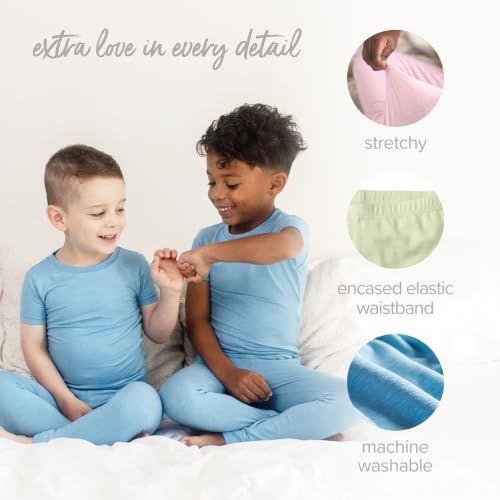 image:imageBurts Bees Baby UnisexBaby Honeysoft Lyocell Pajamas Tee and Pant 2piece PJ Set Snug Fit PJs Sizes 12M12YSea Green