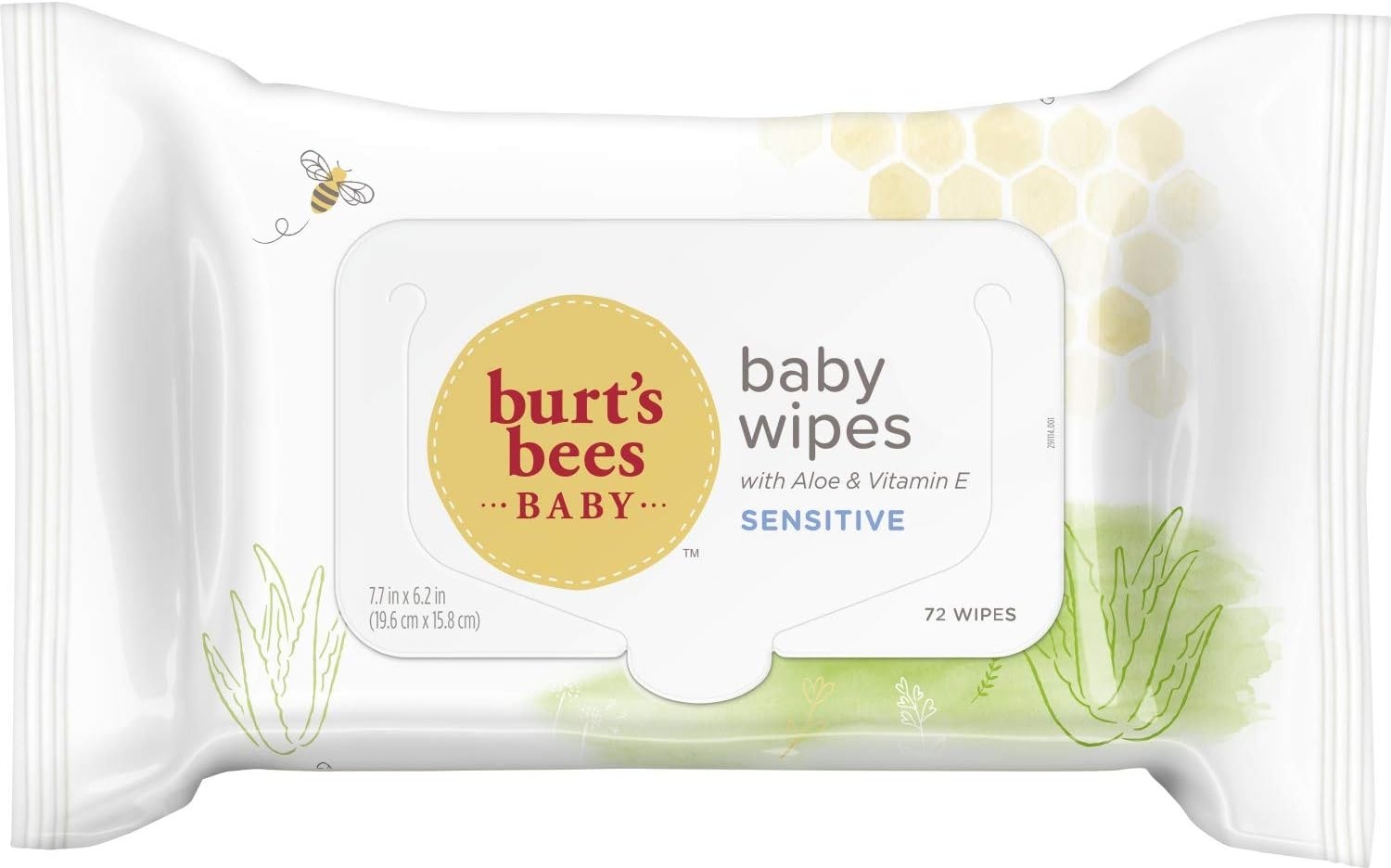 image:imageBurts Bees Baby Wipes Unscented Natural for Sensitive Skin with Aloe and Vitamin E 72 Baby Wipes 10 PackUnscented