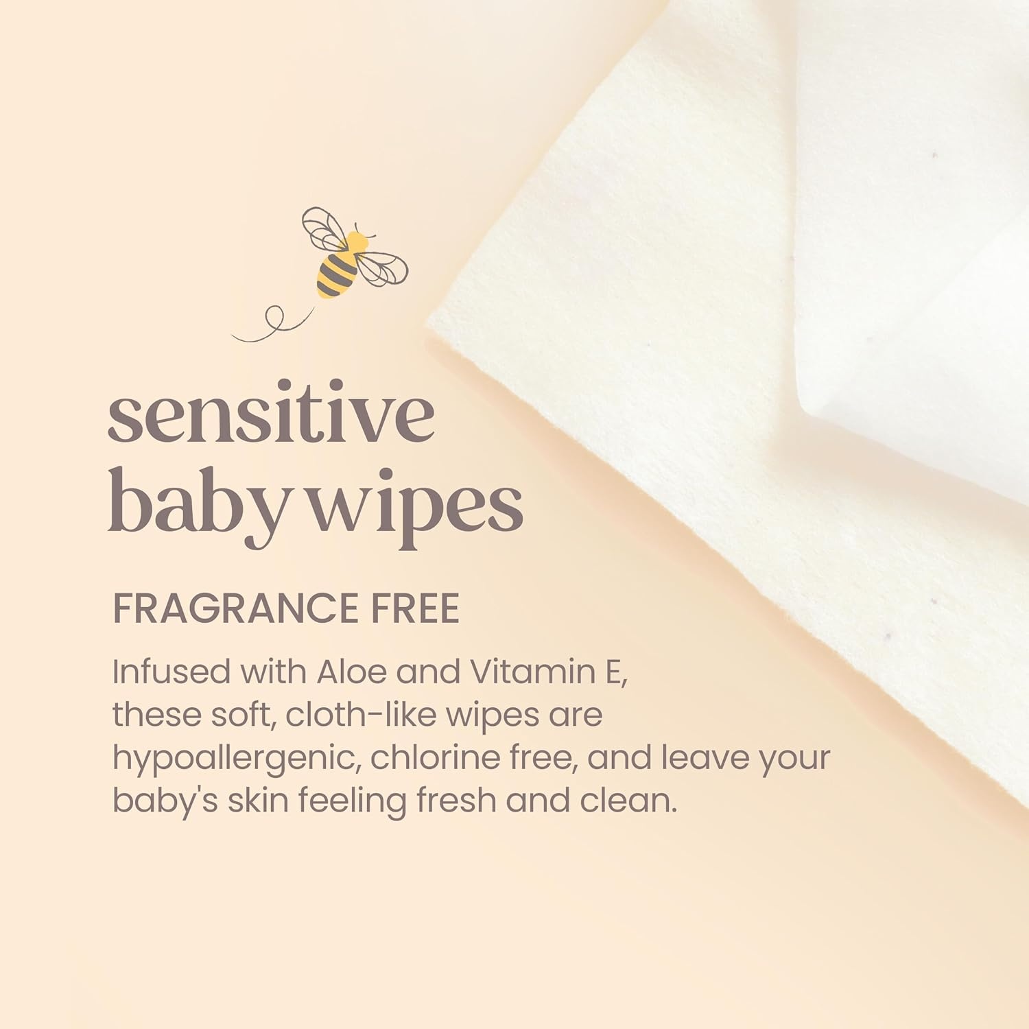 image:imageBurts Bees Baby Wipes Unscented Natural for Sensitive Skin with Aloe and Vitamin E 72 Baby Wipes 10 PackUnscented