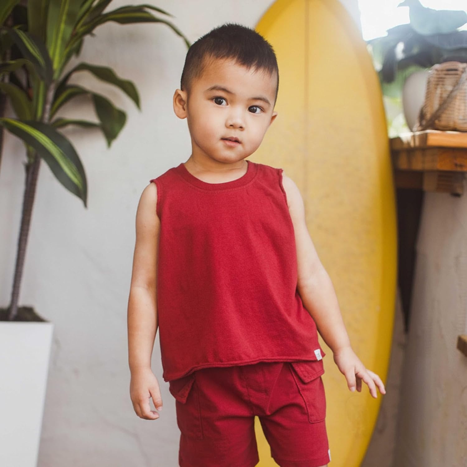 image:imageBurts Bees Baby babyboys Shirt and Pant Set Long Sleeve Top amp Bottom Outfit Bundle 100 Organic CottonBrick Acid Wash