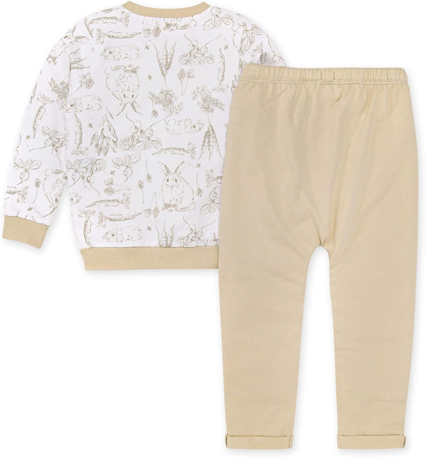 image:imageBurts Bees Baby babyboys Shirt and Pant Set Long Sleeve Top amp Bottom Outfit Bundle 100 Organic CottonBunny Toile Harem Pant