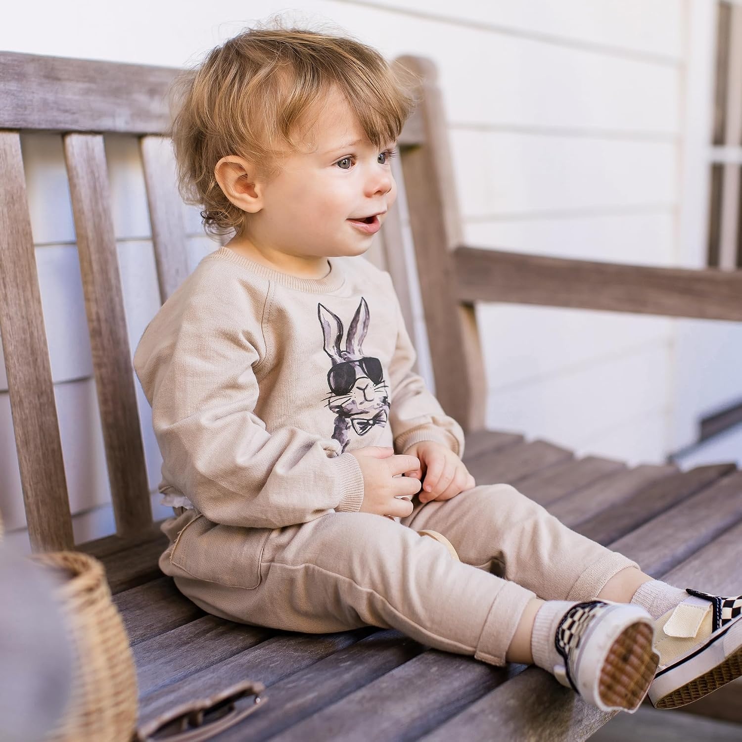 image:imageBurts Bees Baby babyboys Shirt and Pant Set Long Sleeve Top amp Bottom Outfit Bundle 100 Organic CottonCool Bunny Set