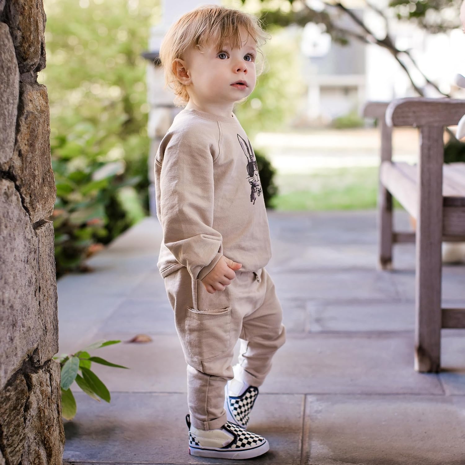 image:imageBurts Bees Baby babyboys Shirt and Pant Set Long Sleeve Top amp Bottom Outfit Bundle 100 Organic CottonCool Bunny Set