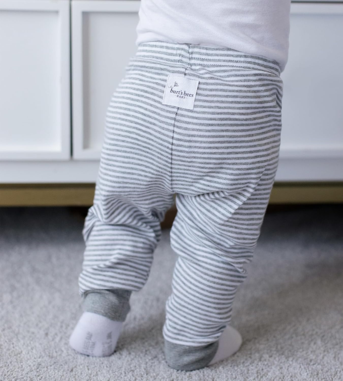 image:imageBurts Bees Baby babyboys Shirt and Pant Set Long Sleeve Top amp Bottom Outfit Bundle 100 Organic CottonGrey Top 2pk Pant Set