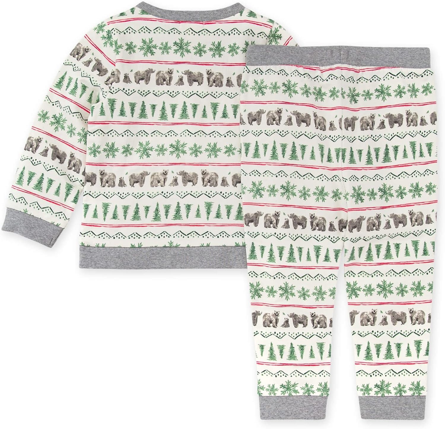 image:imageBurts Bees Baby babyboys Shirt and Pant Set Long Sleeve Top amp Bottom Outfit Bundle 100 Organic CottonKodiak Fair Isle