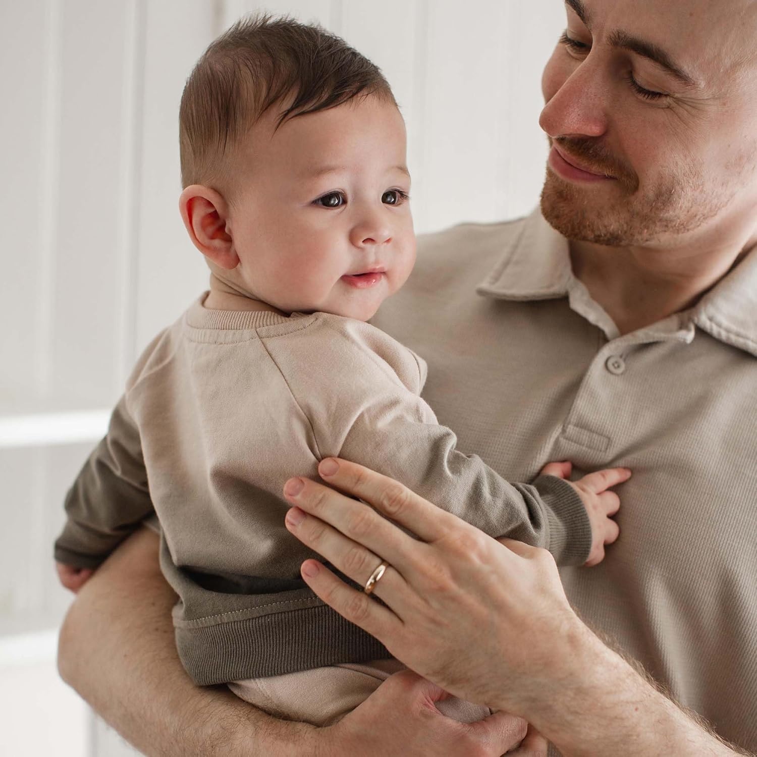 image:imageBurts Bees Baby babyboys Shirt and Pant Set Long Sleeve Top amp Bottom Outfit Bundle 100 Organic CottonSoft Mocha Dip Dye