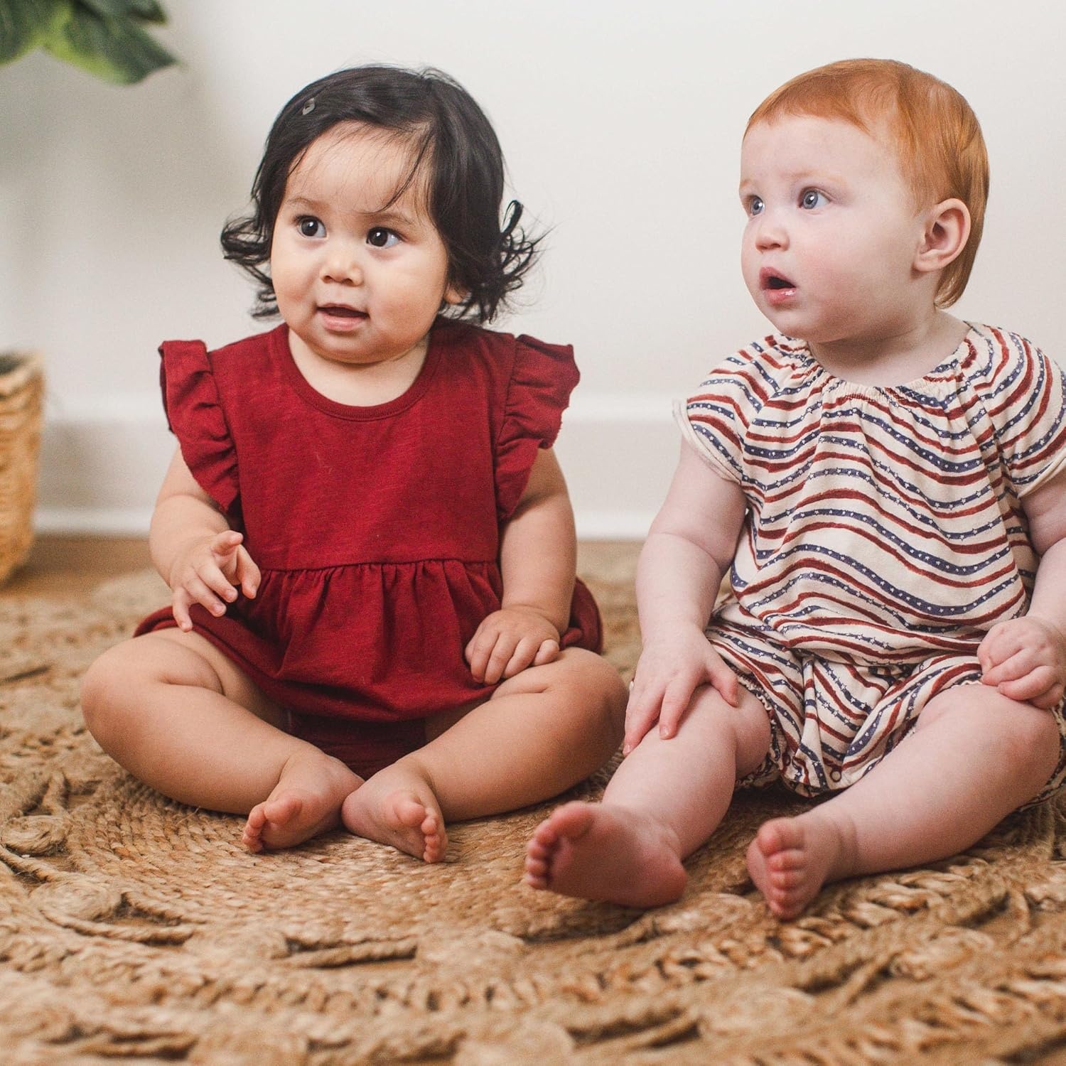 image:imageBurts Bees Baby babygirls Romper 100 Organic Cotton Onepiece Bubble Shortall and Layette Set Girl Outfit 2packFestive Pattern 2pk