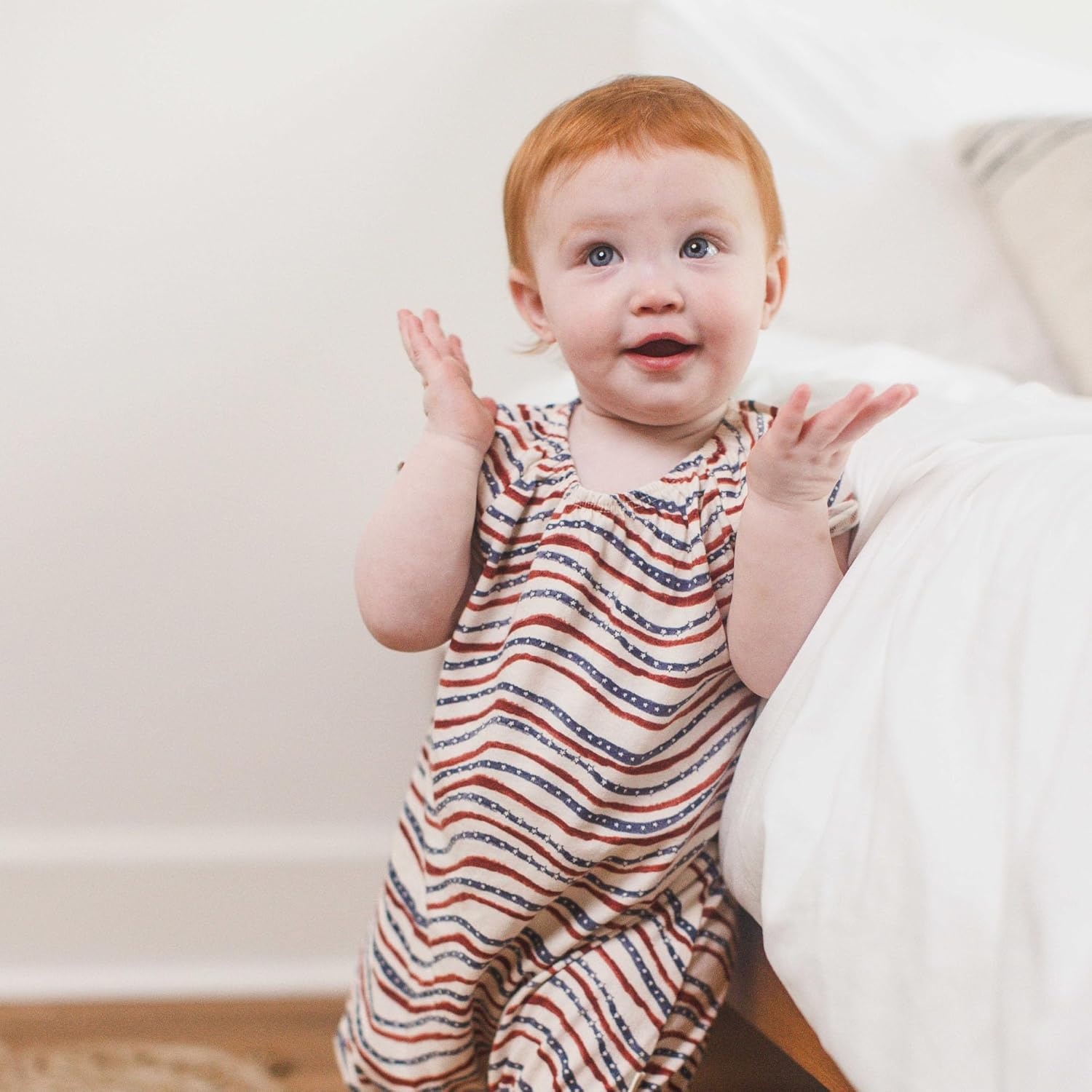 image:imageBurts Bees Baby babygirls Romper 100 Organic Cotton Onepiece Bubble Shortall and Layette Set Girl Outfit 2packFestive Pattern 2pk