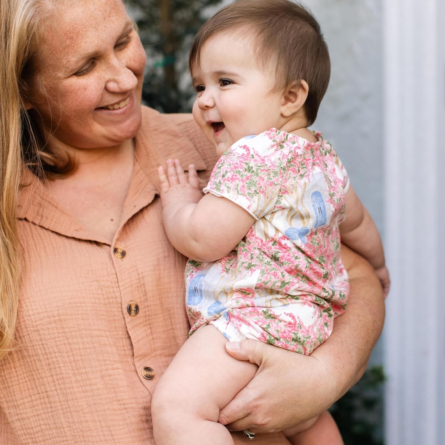 image:imageBurts Bees Baby babygirls Romper 100 Organic Cotton Onepiece Bubble Shortall and Layette Set Girl Outfit 2packOcean Gems