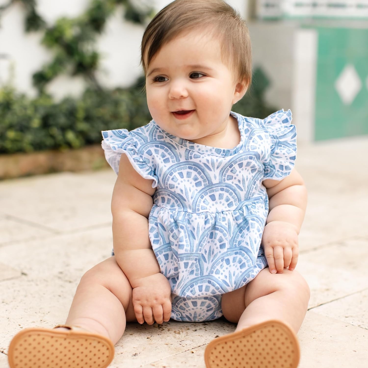 image:imageBurts Bees Baby babygirls Romper 100 Organic Cotton Onepiece Bubble Shortall and Layette Set Girl Outfit 2packOcean Gems