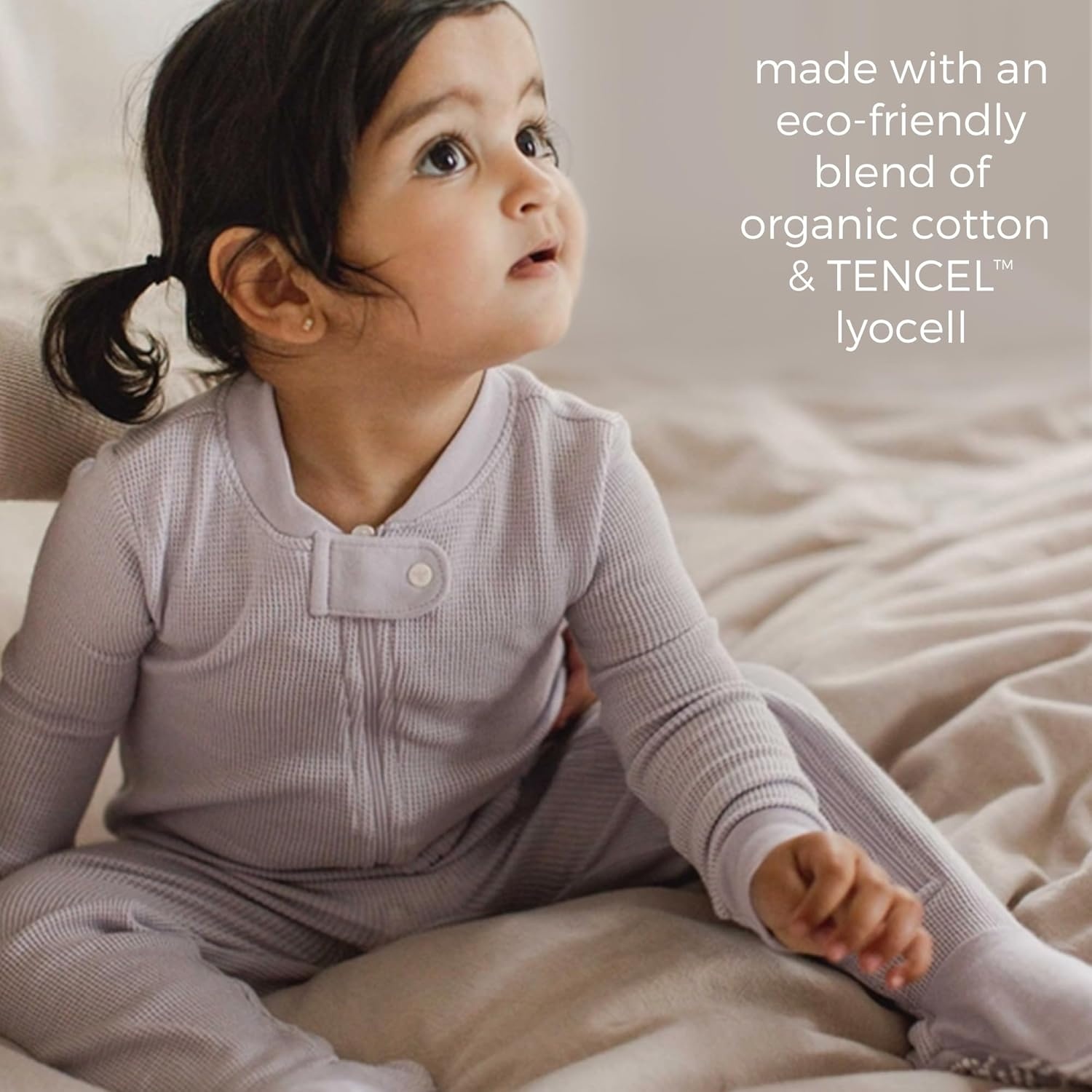 image:imageBurts Bees Baby unisexbaby Honeysoft Sleeper Pajamas Zip Front Nonslip Footed Footie Pjs Organic Cotton amp LyocellFlowering Lilac