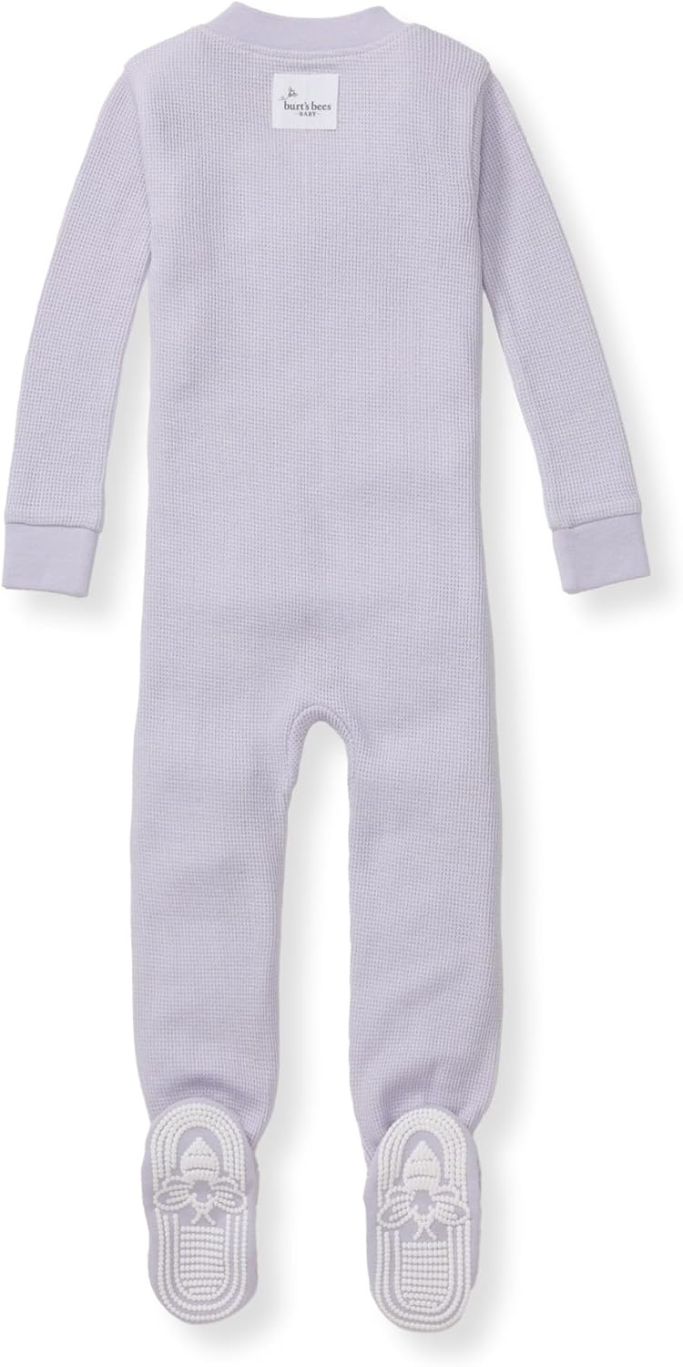 image:imageBurts Bees Baby unisexbaby Honeysoft Sleeper Pajamas Zip Front Nonslip Footed Footie Pjs Organic Cotton amp LyocellFlowering Lilac