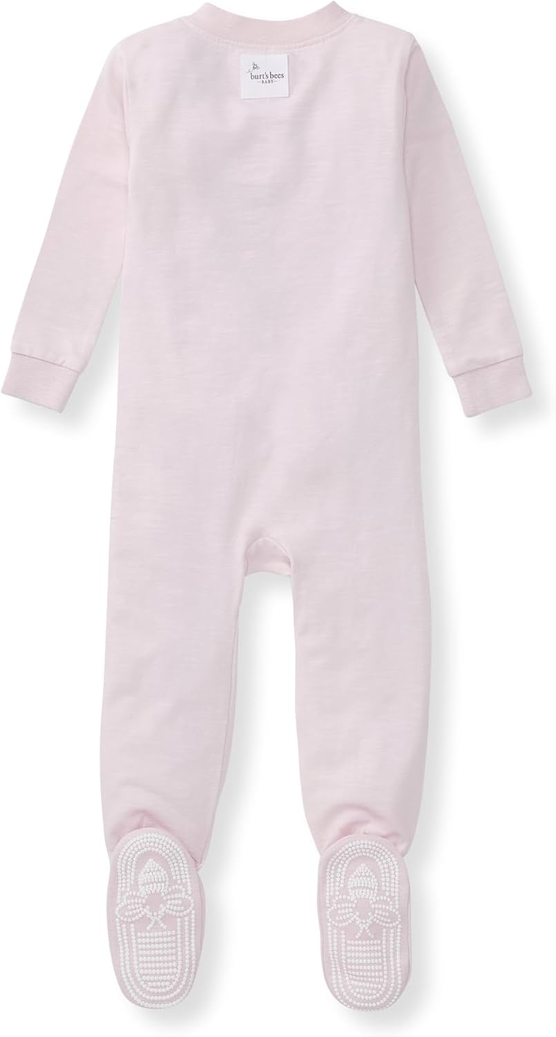 image:imageBurts Bees Baby unisexbaby Honeysoft Sleeper Pajamas Zip Front Nonslip Footed Footie Pjs Organic Cotton amp LyocellLavender Jersey Slub