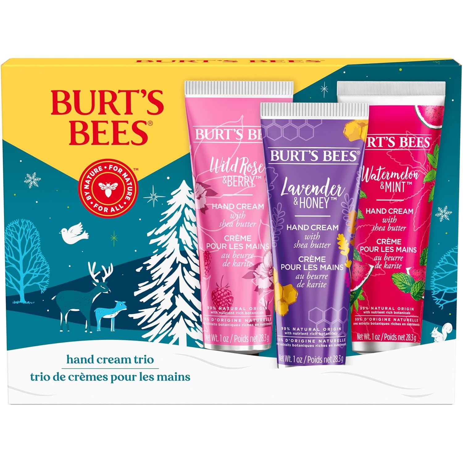 image:imageBurts Bees Mama Gift Set Includes Lip Balm Leg and Foot Cream and Belly Butter Natural Origin Skin Care 015 oz338 oz65 ozHand Cream Trio Set