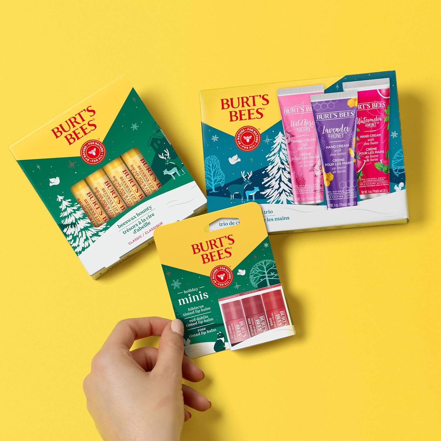 image:imageBurts Bees Mama Gift Set Includes Lip Balm Leg and Foot Cream and Belly Butter Natural Origin Skin Care 015 oz338 oz65 ozHand Cream Trio Set