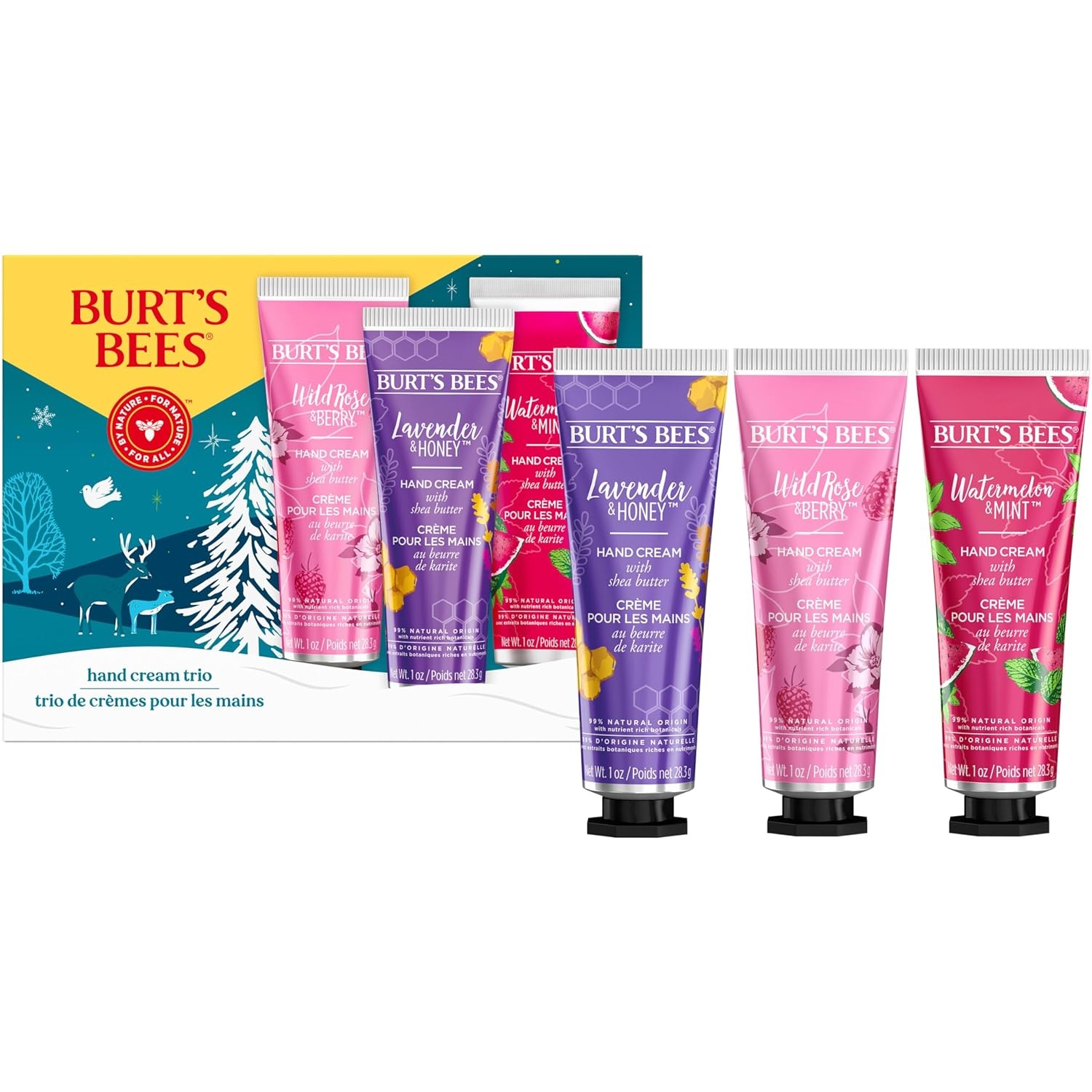 image:imageBurts Bees Mama Gift Set Includes Lip Balm Leg and Foot Cream and Belly Butter Natural Origin Skin Care 015 oz338 oz65 ozHand Cream Trio Set