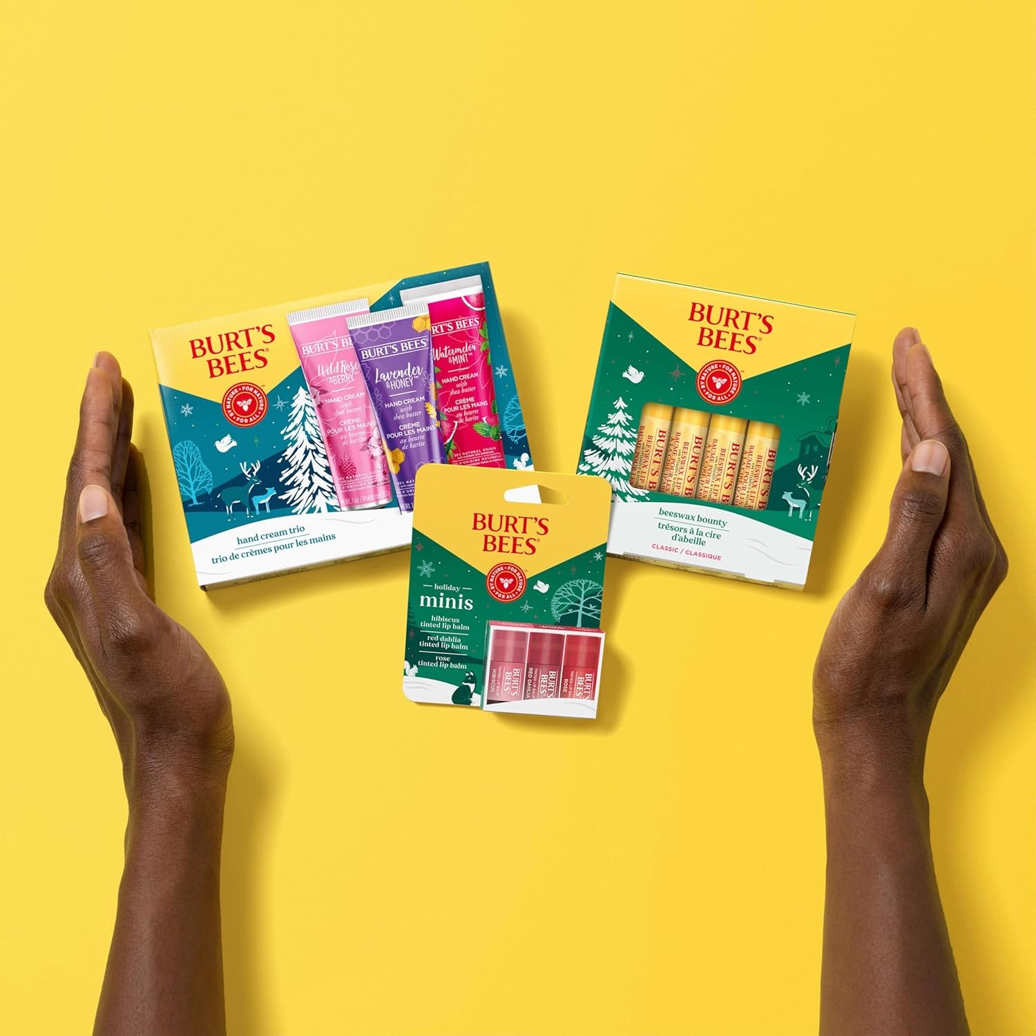 image:imageBurts Bees Mama Gift Set Includes Lip Balm Leg and Foot Cream and Belly Butter Natural Origin Skin Care 015 oz338 oz65 ozHand Cream Trio Set