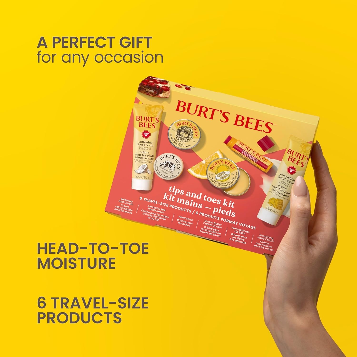 image:imageBurts Bees Mama Gift Set Includes Lip Balm Leg and Foot Cream and Belly Butter Natural Origin Skin Care 015 oz338 oz65 ozTips Toes Set