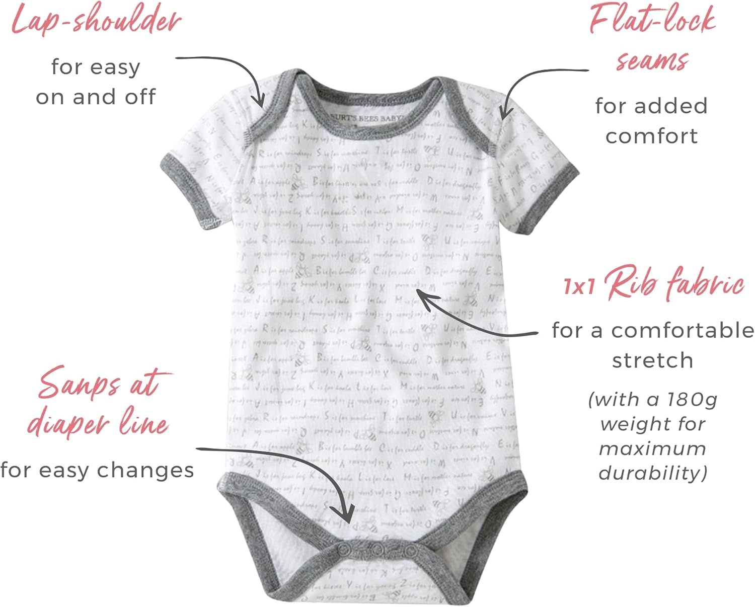 image:imageOrganic Baby Bodysuits 3Pack by Burts Bees BabyAbeec
