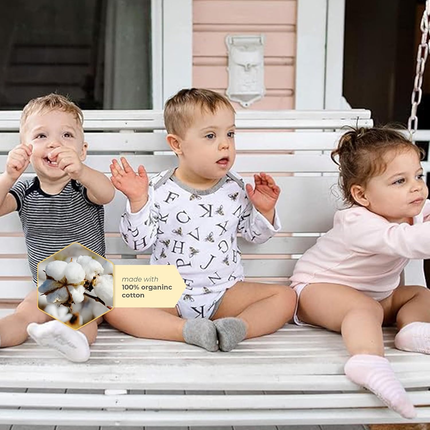 image:imageOrganic Baby Bodysuits 3Pack by Burts Bees BabyAbeec