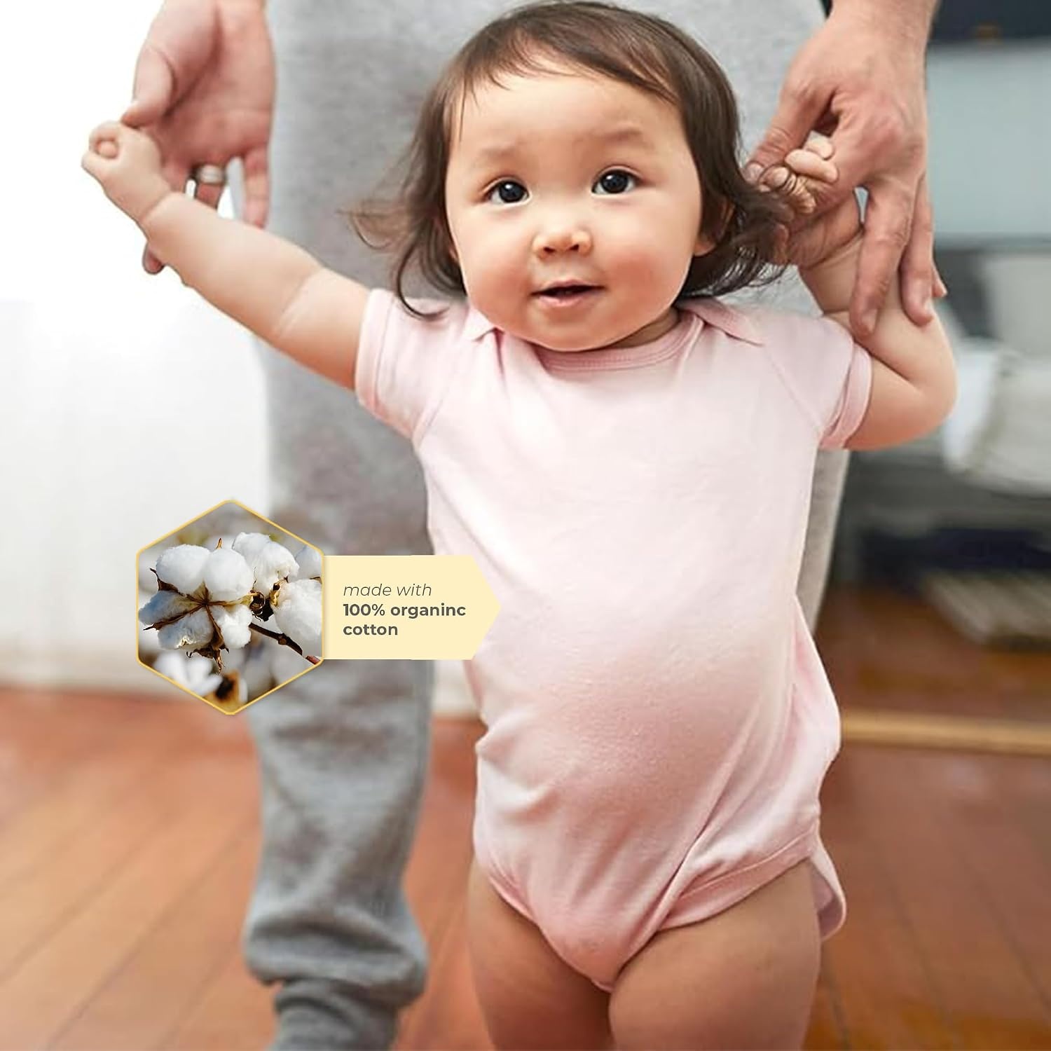image:imageOrganic Baby Bodysuits 3Pack by Burts Bees BabyTossed Tulips