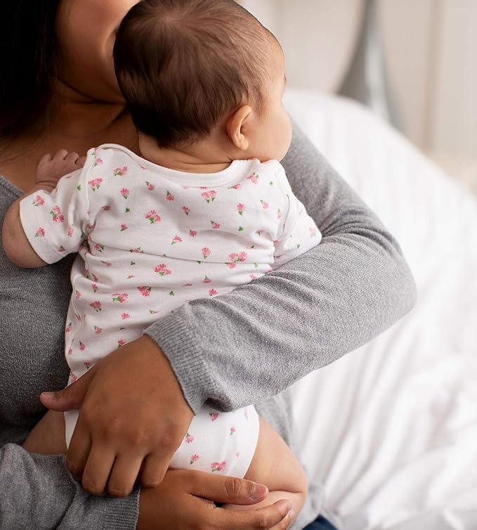 image:imageOrganic Baby Bodysuits 3Pack by Burts Bees BabyTossed Tulips