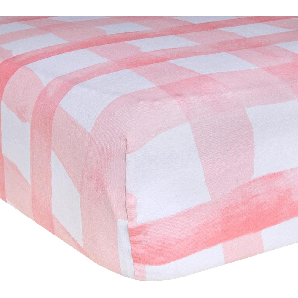 image:imageBurts Bees Baby Fitted Crib Sheet Girls Boys amp Unisex 100 Organic Cotton Crib Sheet for Standard Crib amp Toddler MattressesBlossom Buffalo Check