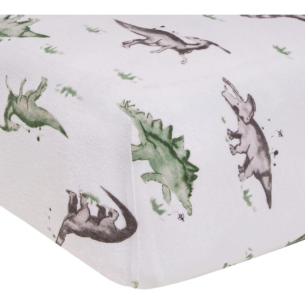 image:imageBurts Bees Baby Fitted Crib Sheet Girls Boys amp Unisex 100 Organic Cotton Crib Sheet for Standard Crib amp Toddler MattressesHappy Herbivores