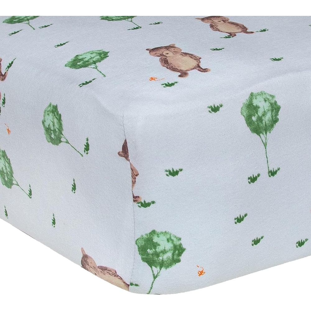 image:imageBurts Bees Baby Fitted Crib Sheet Girls Boys amp Unisex 100 Organic Cotton Crib Sheet for Standard Crib amp Toddler MattressesStorybook Bear