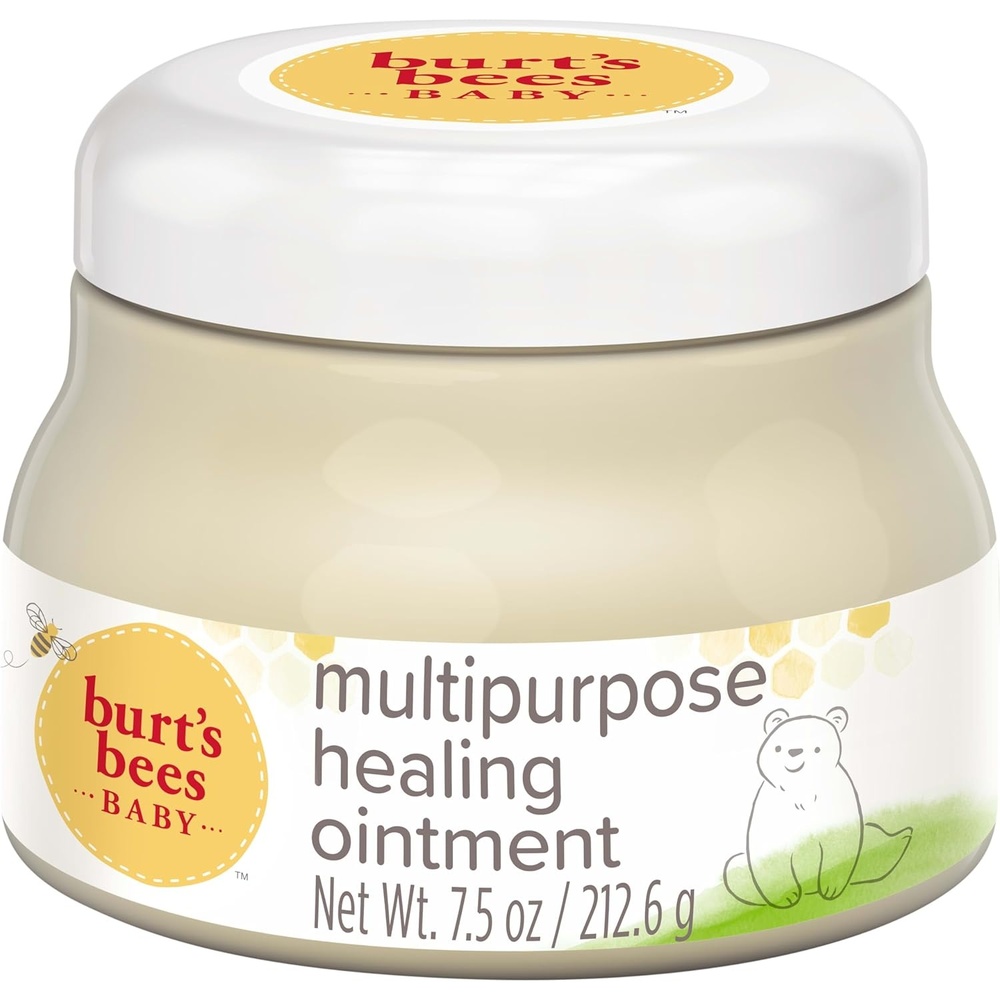 image:imageBurts Bees Baby 100 Natural Origin Multipurpose Healing Ointment Face amp Body Baby Ointment  75 Ounce Tub75 Ounce Pack of 1