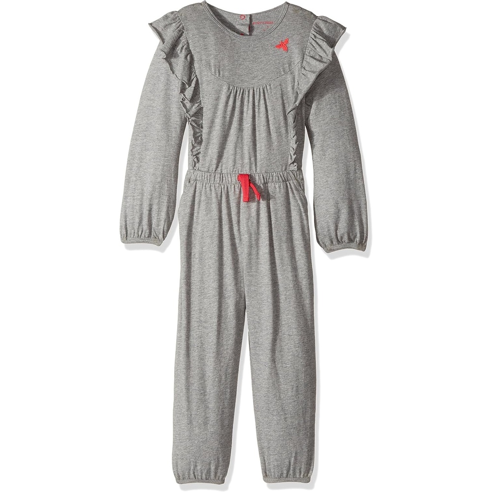 image:imageBurts Bees Baby Baby Girls Romper 100 Organic Cotton OnePiece Shortall Girl OutfitGrey Ruffled Bubble
