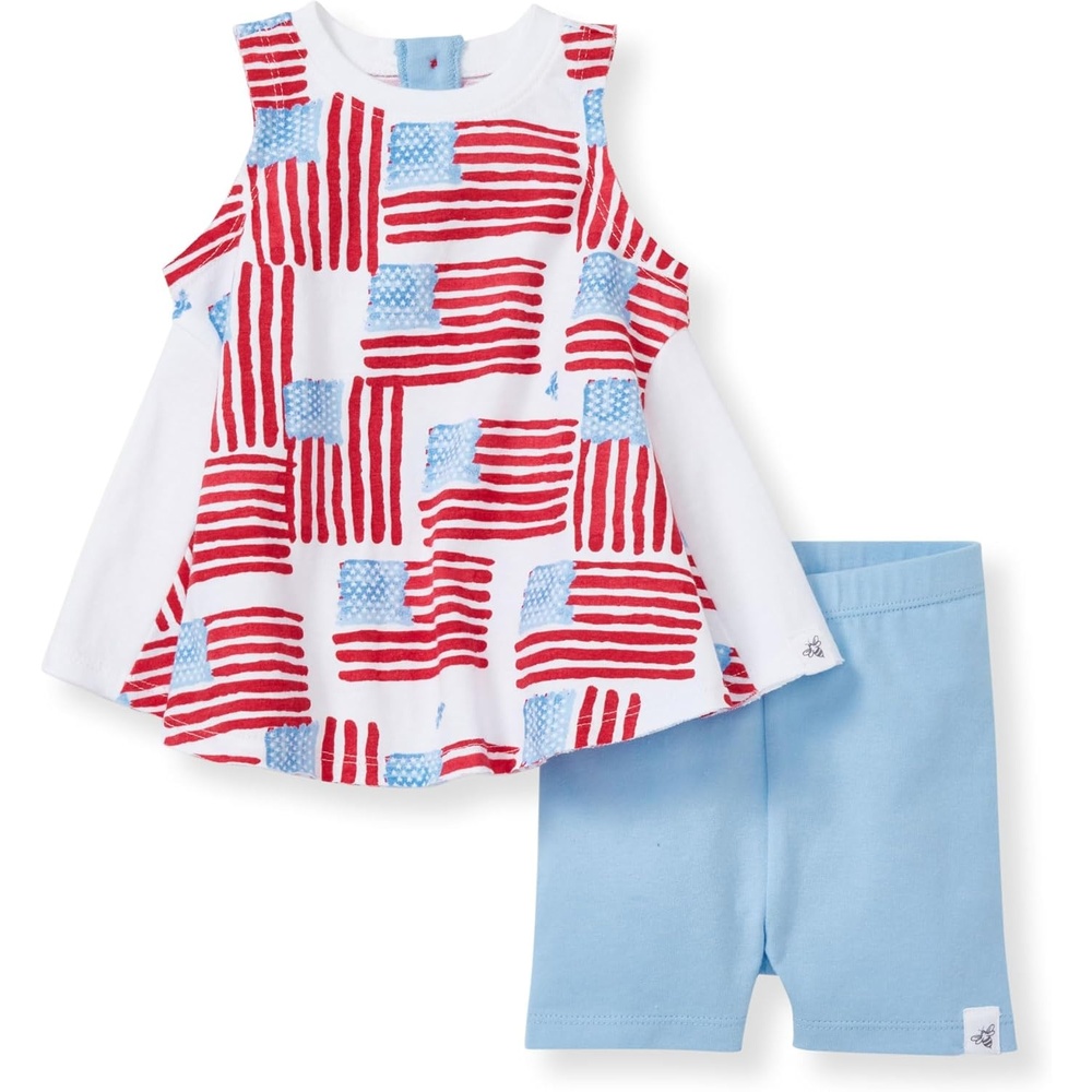 image:imageBurts Bees Baby Baby Girls Top and Pant Set Tunic and Leggings Bundle 100 Organic CottonGrand Ol Flag