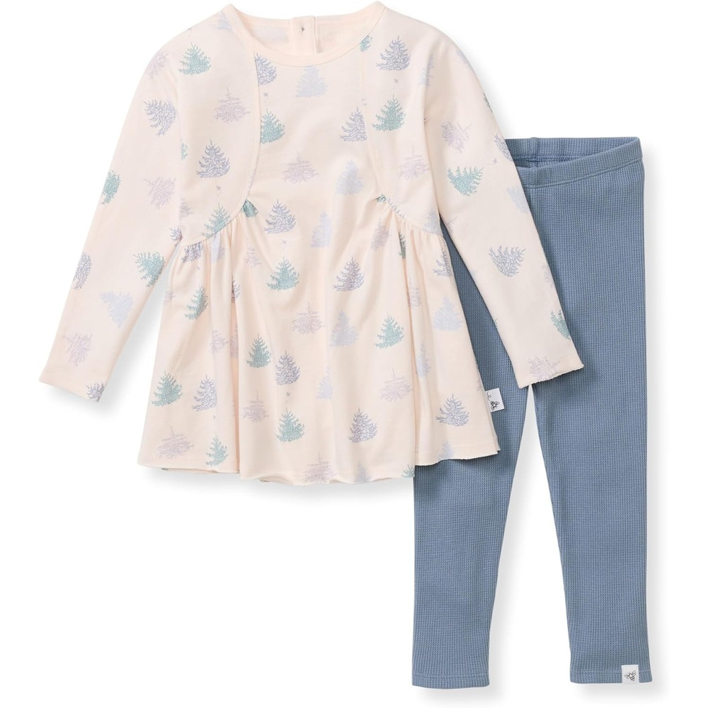 image:imageBurts Bees Baby Baby Girls Top and Pant Set Tunic and Leggings Bundle 100 Organic CottonIcey Trees