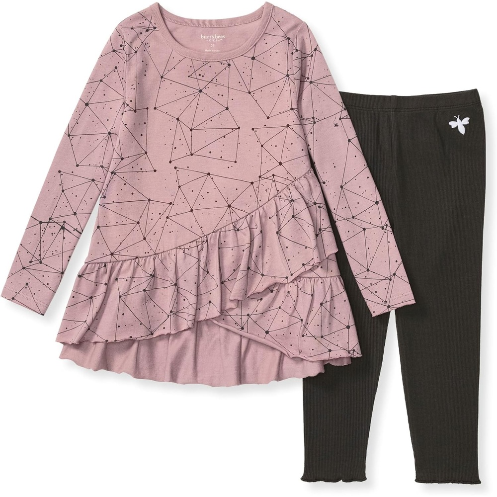 image:imageBurts Bees Baby Baby Girls Top and Pant Set Tunic and Leggings Bundle 100 Organic CottonLook Up Set