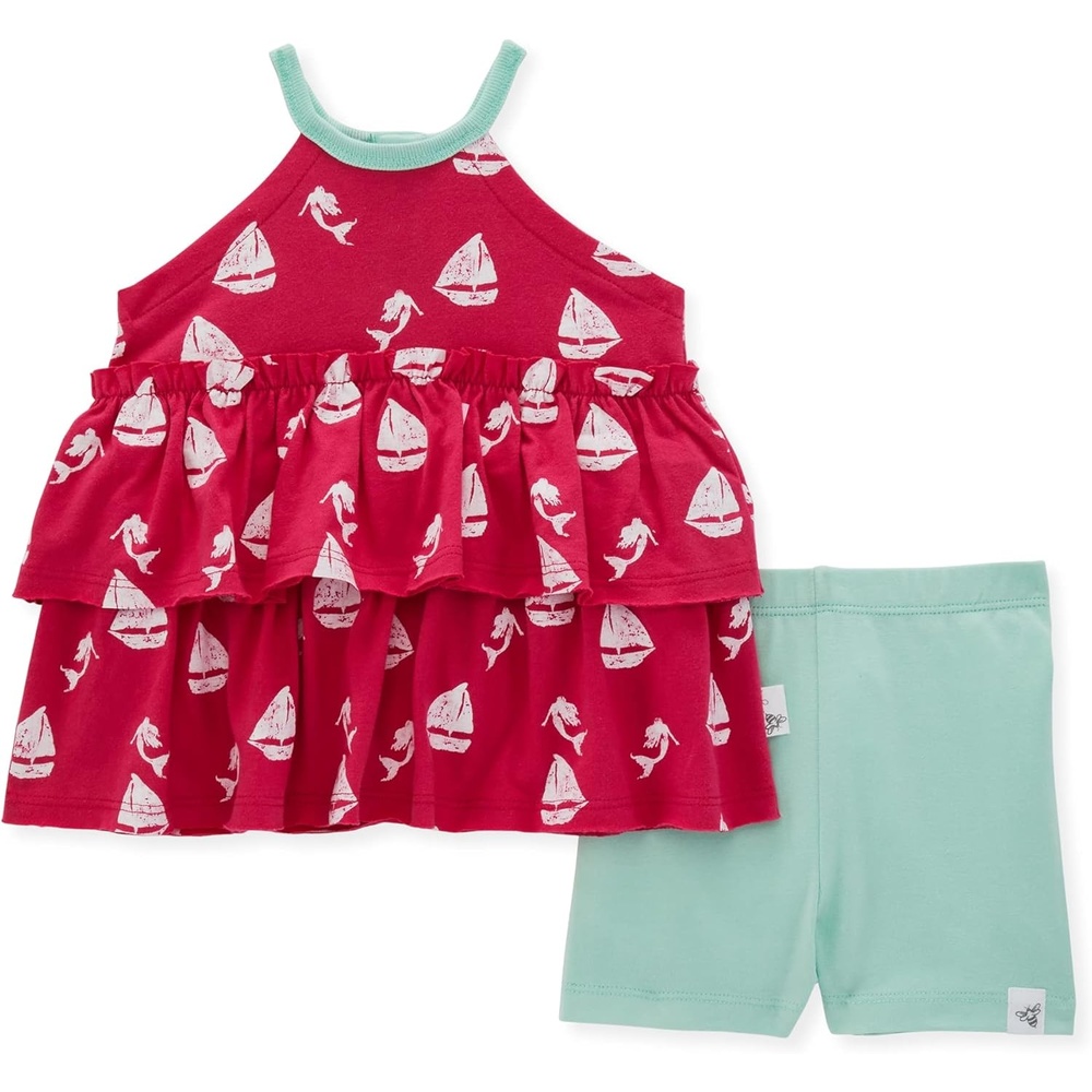image:imageBurts Bees Baby Baby Girls Top and Pant Set Tunic and Leggings Bundle 100 Organic CottonSail Away With Me