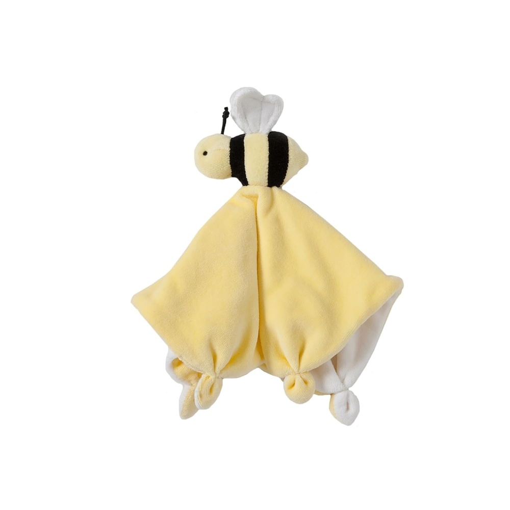 image:imageBurts Bees Baby Baby Plush Toy Lovey Hold Me Bee Stuffed Security Blanket Infants Comfort Object Made with Organic Velour Shell with Polyester Sunshine Color Size 12x12x3 InchesBee Lovey