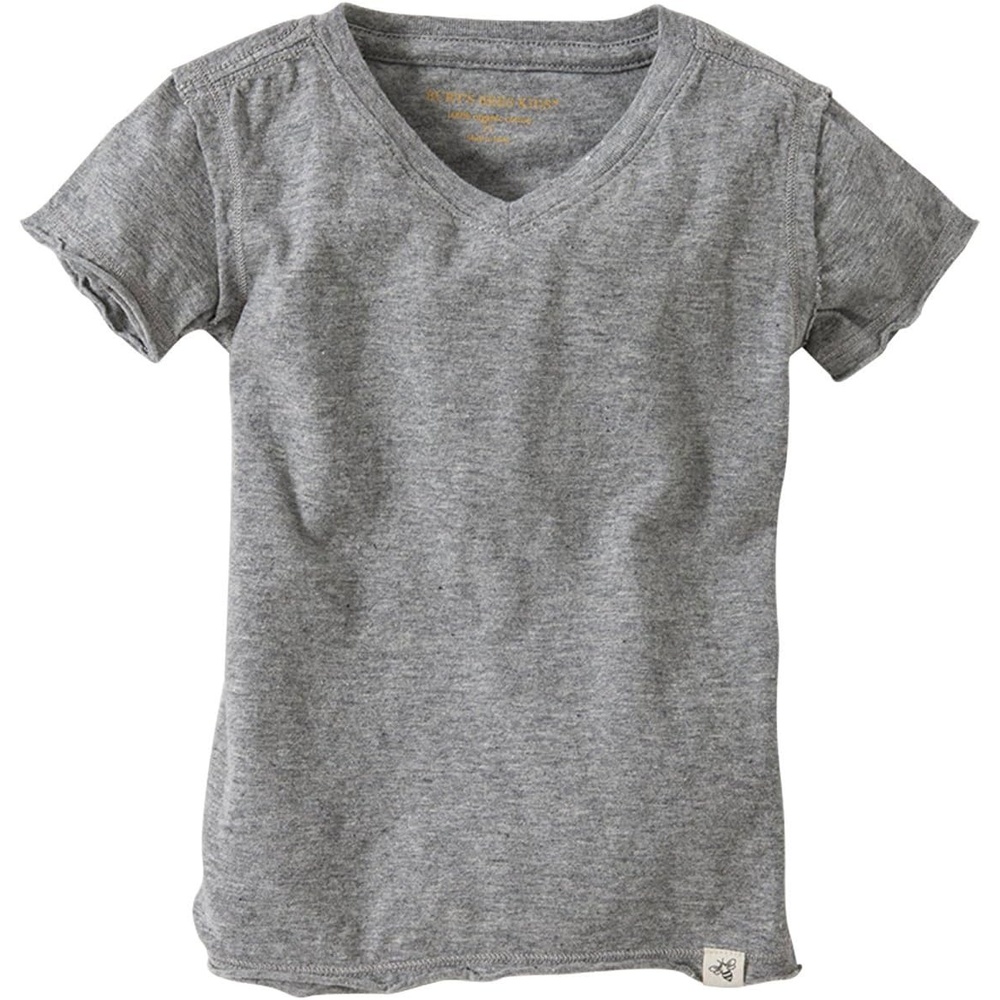 image:imageBurts Bees Baby BabyBoys Tees Short Long Sleeve TShirt VNeck Crew Infant and Toddler Top 100 Organic CottonHeather Grey