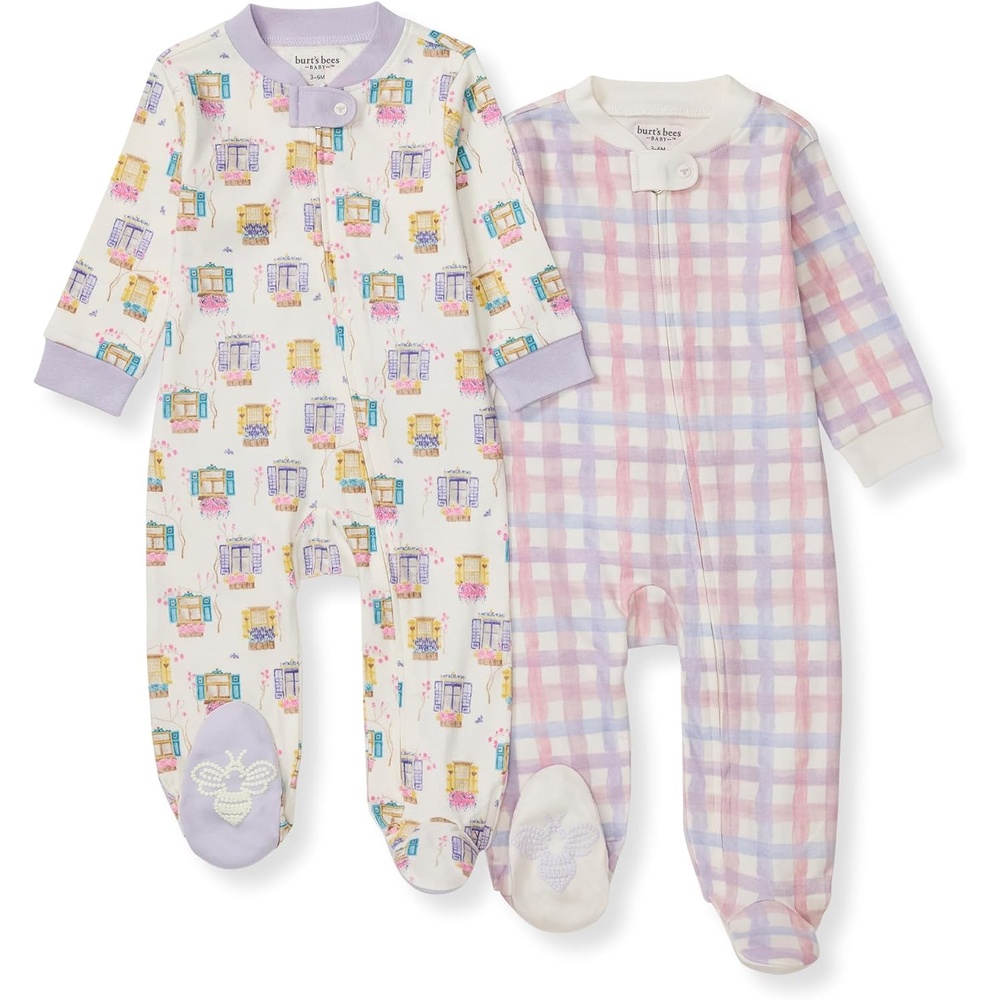 image:imageBurts Bees Baby Boys Footless Pajamas Sleep and Play Loose Fit 100 Organic Cotton Soft Onepiece PJsSwiss Chalet